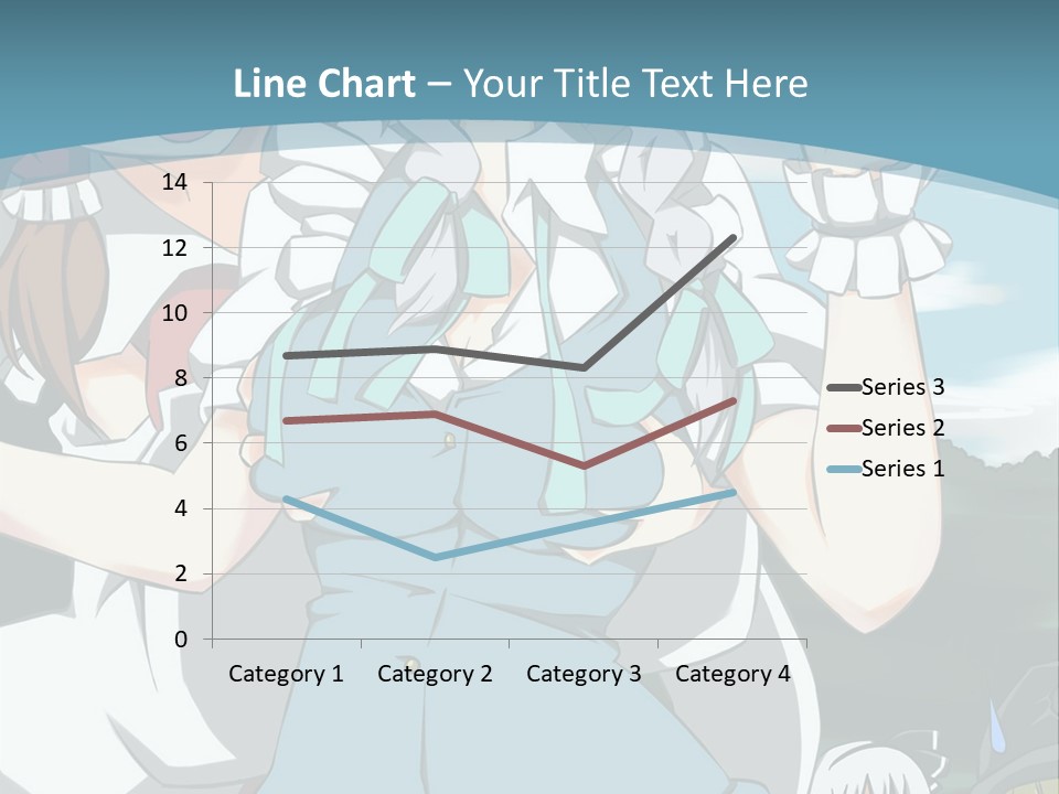A Group Of Anime Girls Standing Next To Each Other PowerPoint Template
