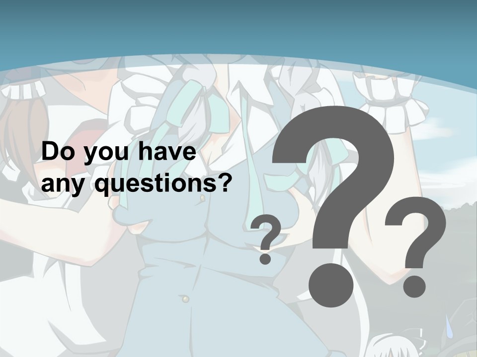 A Group Of Anime Girls Standing Next To Each Other PowerPoint Template