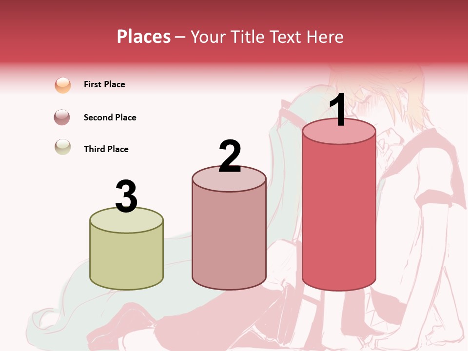 A Couple Of Anime Characters Hugging Each Other PowerPoint Template