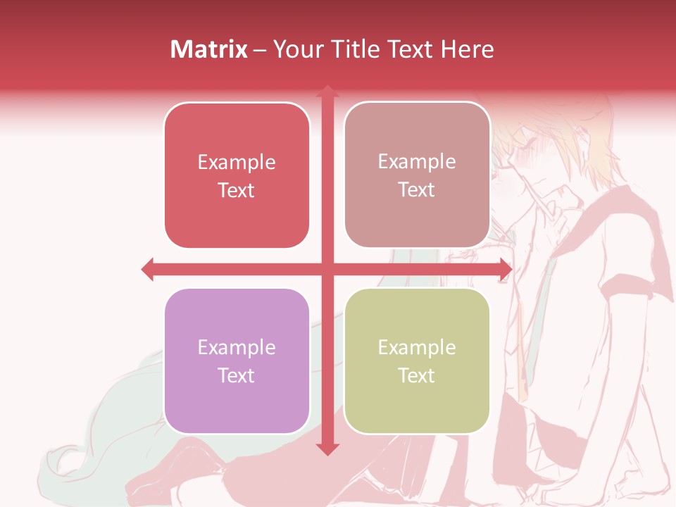 A Couple Of Anime Characters Hugging Each Other PowerPoint Template