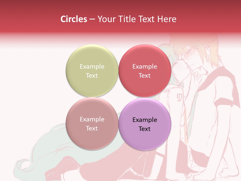 A Couple Of Anime Characters Hugging Each Other PowerPoint Template