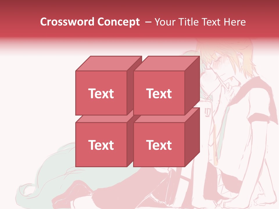 A Couple Of Anime Characters Hugging Each Other PowerPoint Template