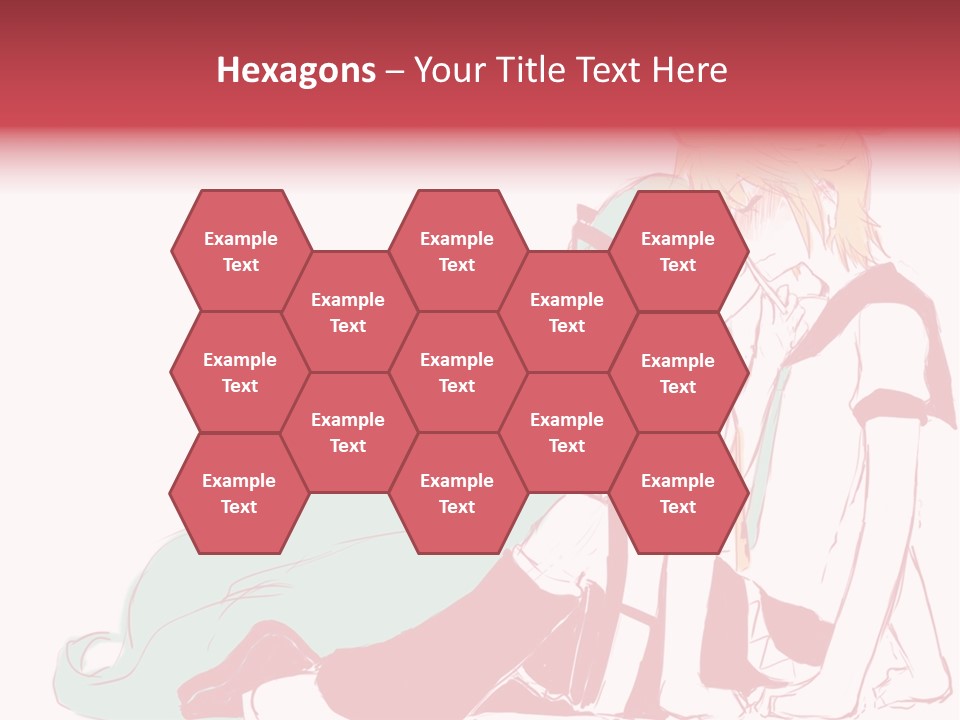 A Couple Of Anime Characters Hugging Each Other PowerPoint Template