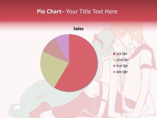 A Couple Of Anime Characters Hugging Each Other PowerPoint Template