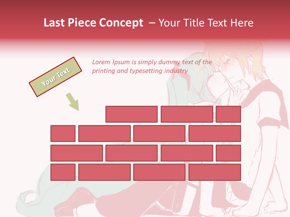 A Couple Of Anime Characters Hugging Each Other PowerPoint Template