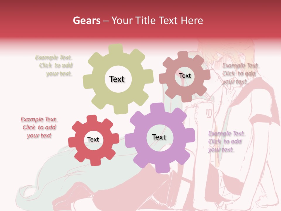 A Couple Of Anime Characters Hugging Each Other PowerPoint Template