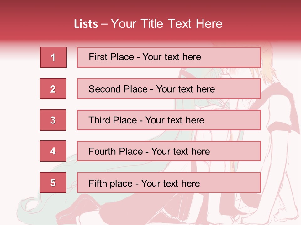 A Couple Of Anime Characters Hugging Each Other PowerPoint Template
