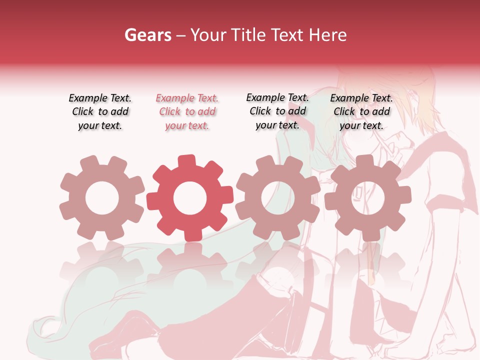 A Couple Of Anime Characters Hugging Each Other PowerPoint Template