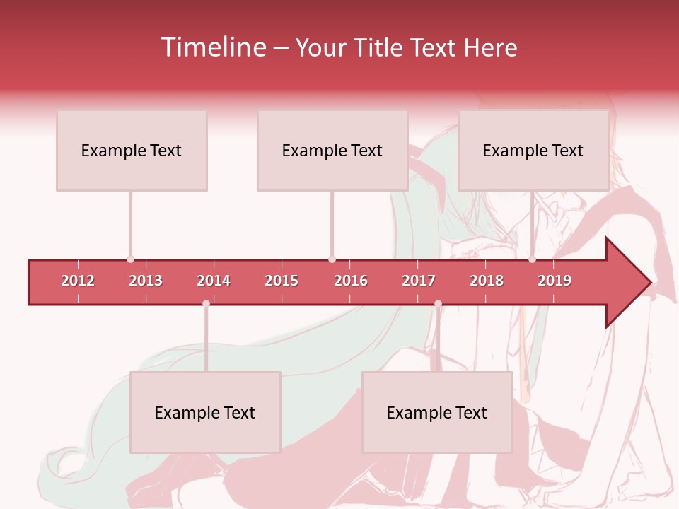 A Couple Of Anime Characters Hugging Each Other PowerPoint Template