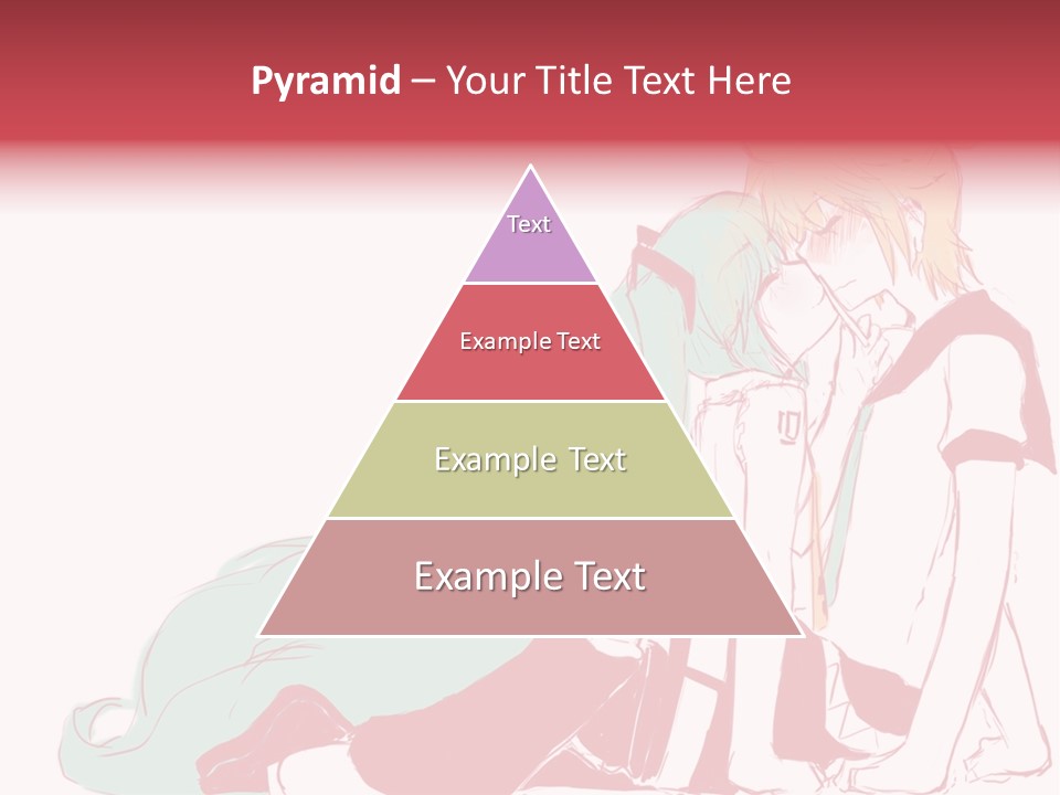 A Couple Of Anime Characters Hugging Each Other PowerPoint Template