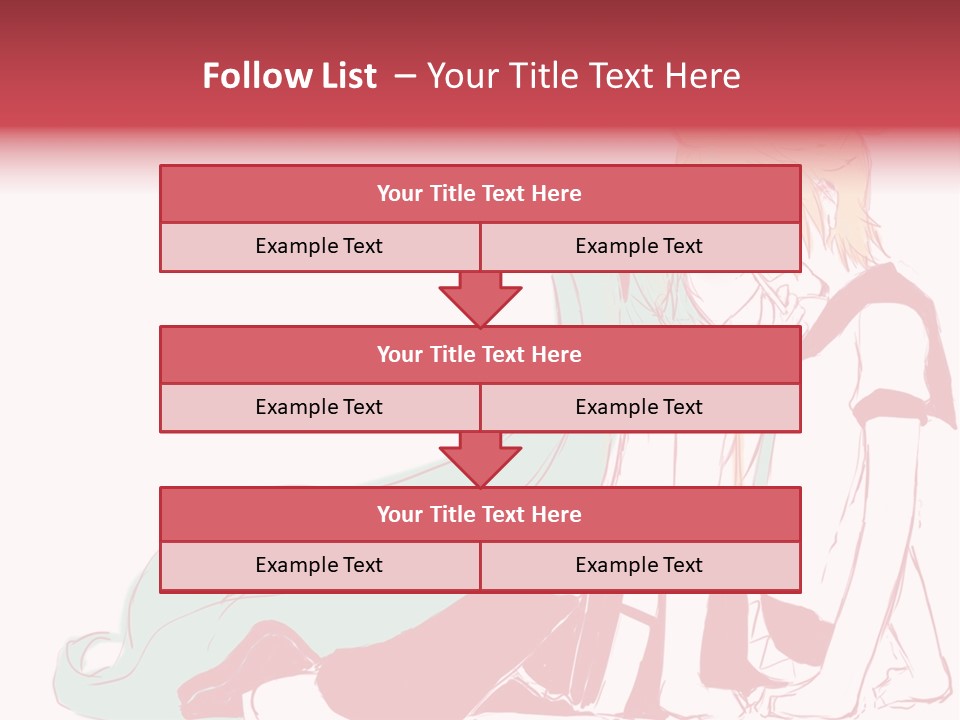 A Couple Of Anime Characters Hugging Each Other PowerPoint Template