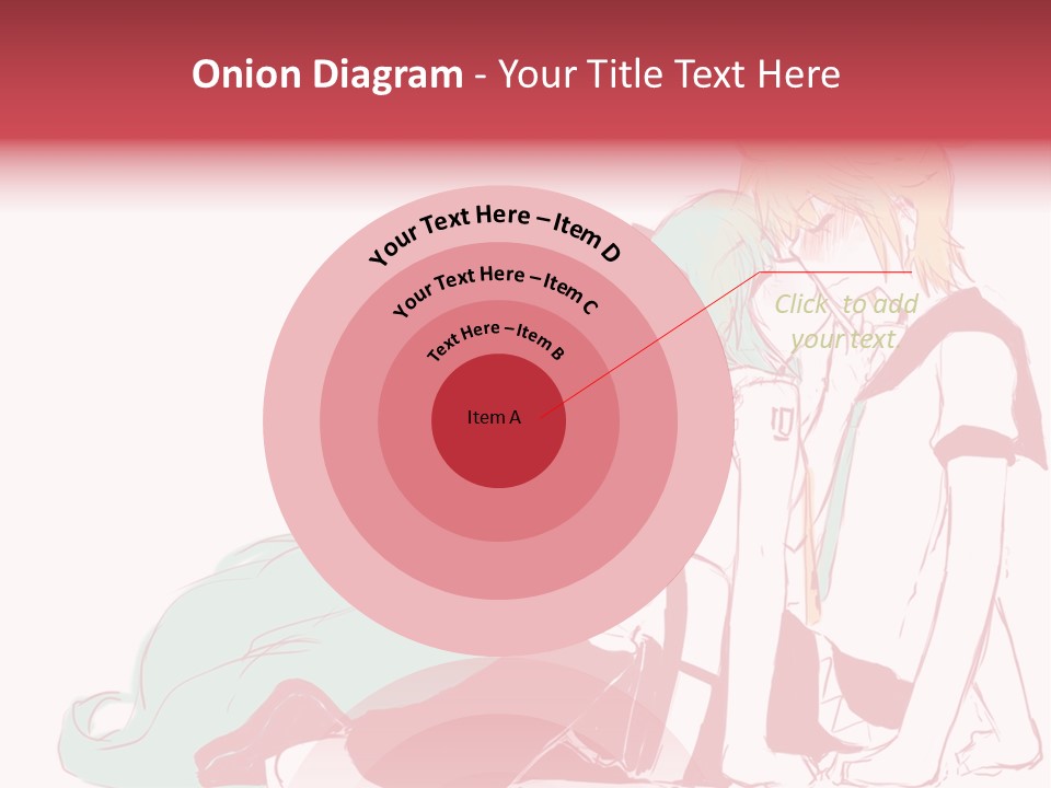 A Couple Of Anime Characters Hugging Each Other PowerPoint Template