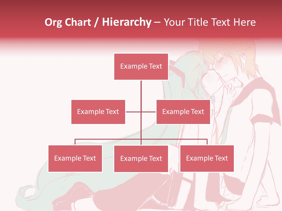A Couple Of Anime Characters Hugging Each Other PowerPoint Template