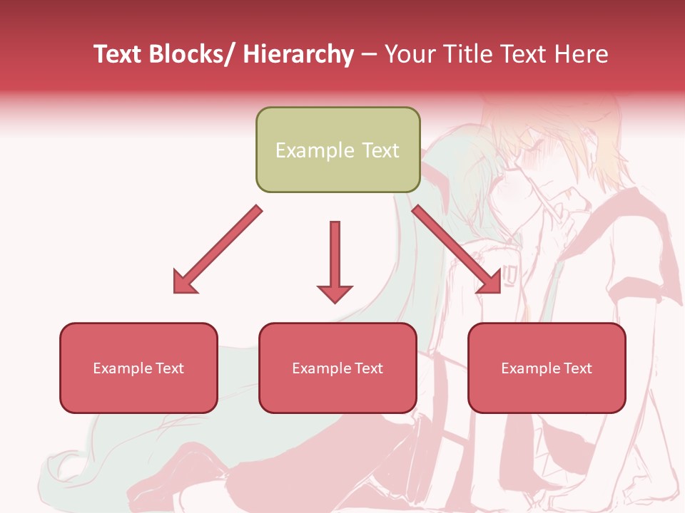 A Couple Of Anime Characters Hugging Each Other PowerPoint Template
