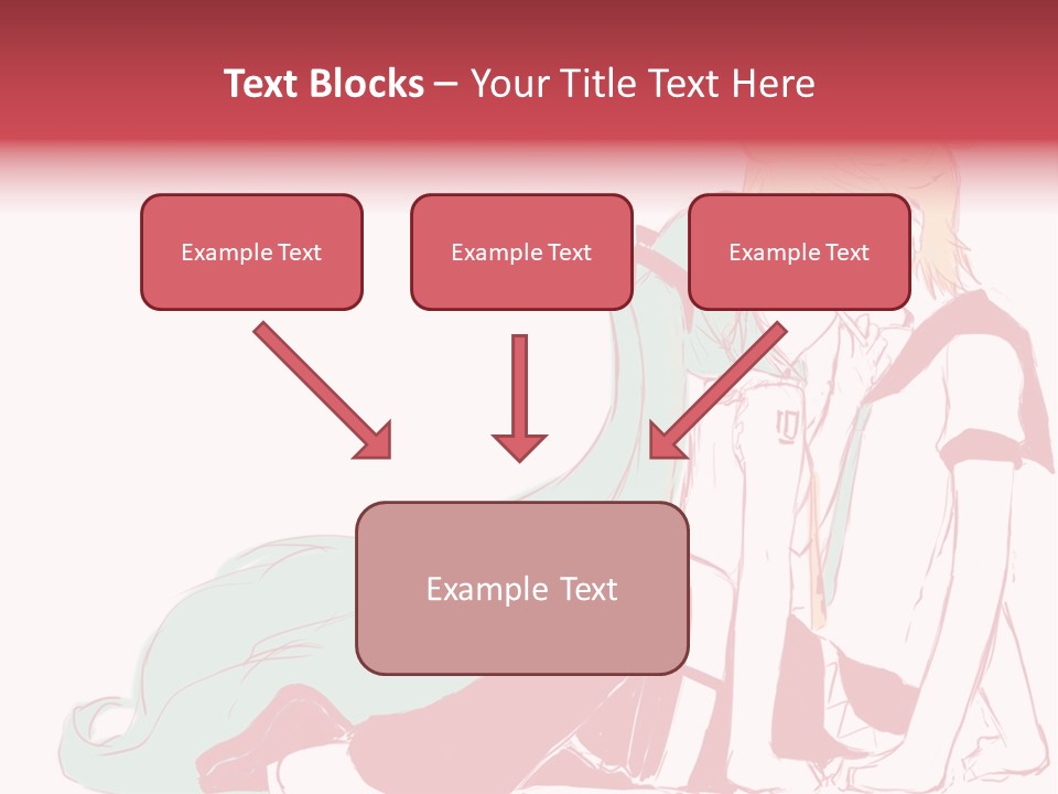 A Couple Of Anime Characters Hugging Each Other PowerPoint Template