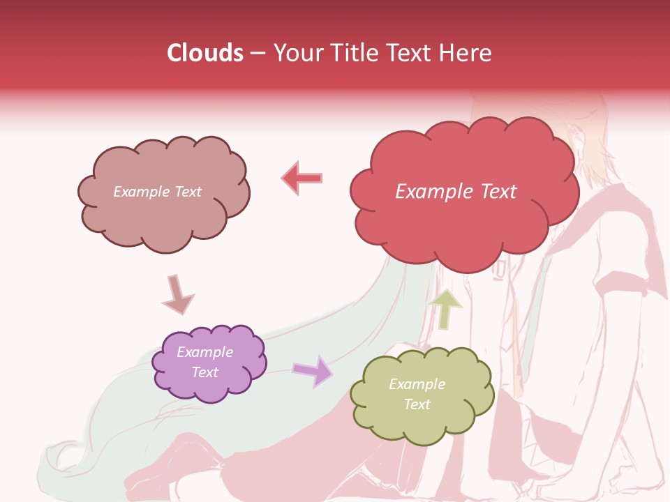 A Couple Of Anime Characters Hugging Each Other PowerPoint Template