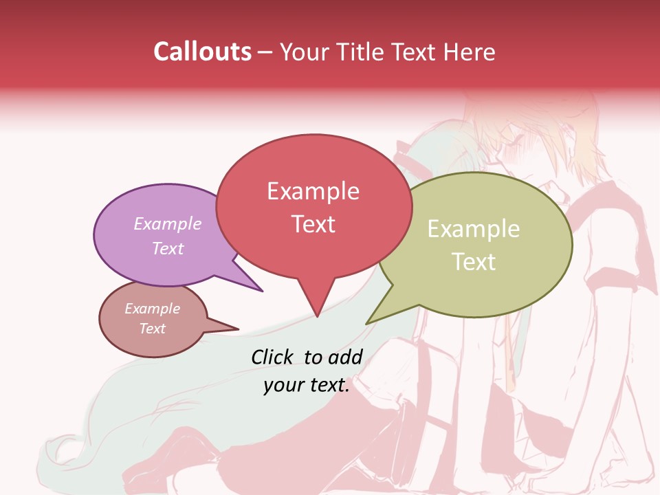 A Couple Of Anime Characters Hugging Each Other PowerPoint Template