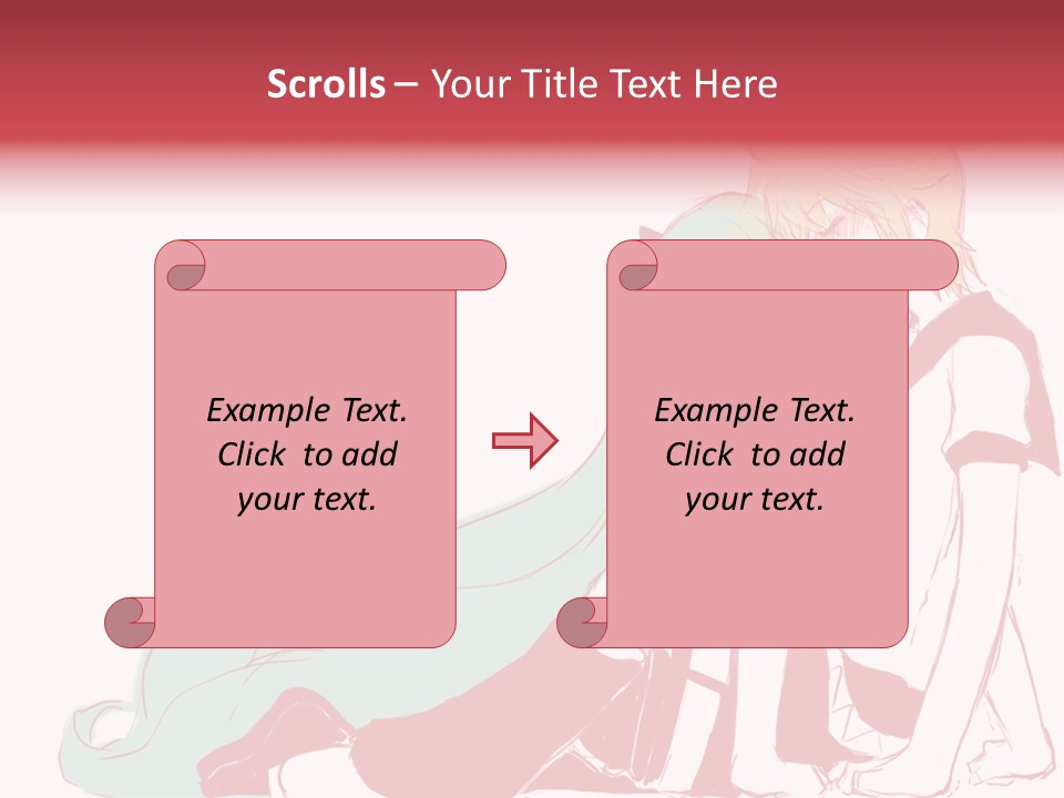 A Couple Of Anime Characters Hugging Each Other PowerPoint Template