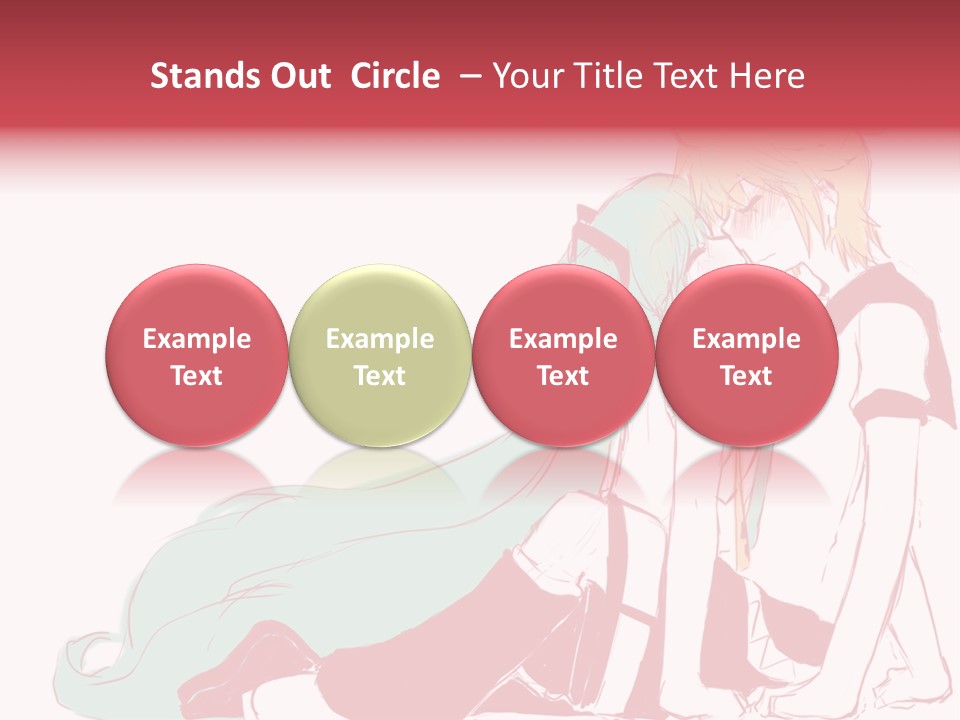 A Couple Of Anime Characters Hugging Each Other PowerPoint Template