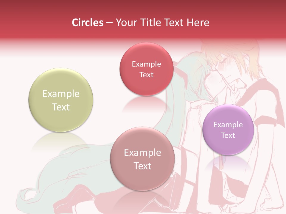 A Couple Of Anime Characters Hugging Each Other PowerPoint Template