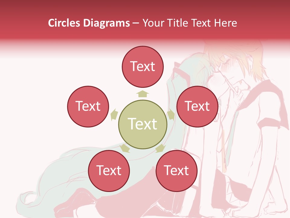 A Couple Of Anime Characters Hugging Each Other PowerPoint Template