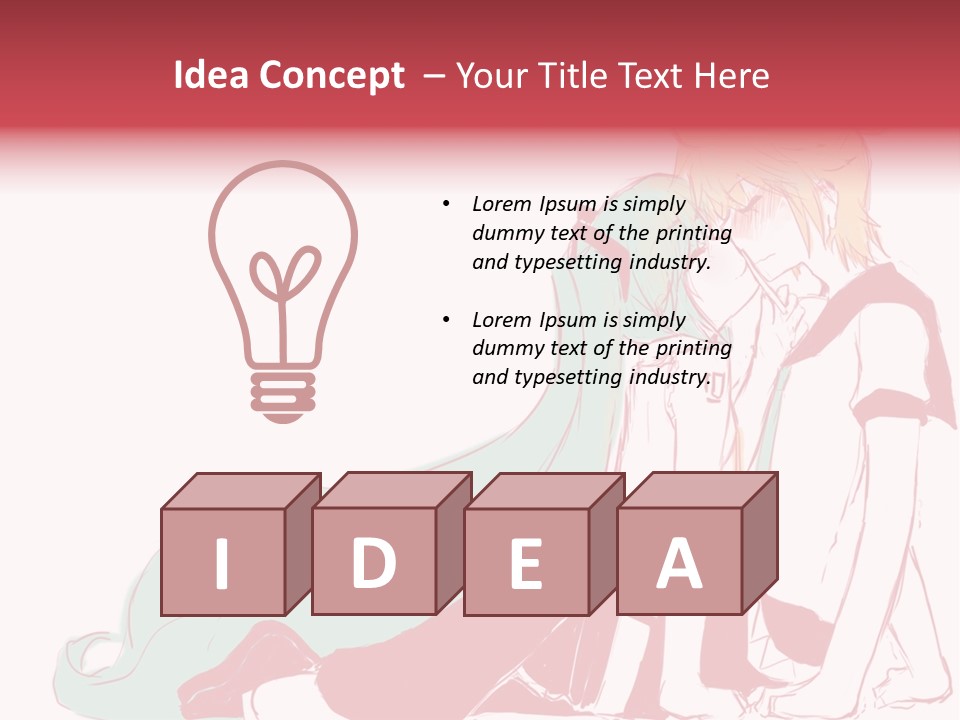 A Couple Of Anime Characters Hugging Each Other PowerPoint Template