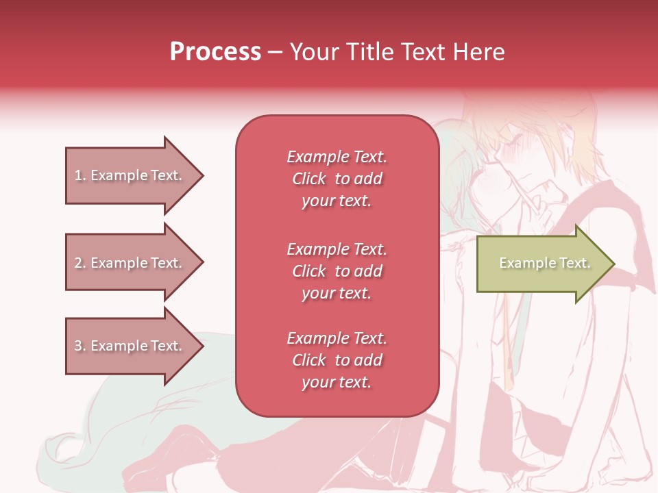 A Couple Of Anime Characters Hugging Each Other PowerPoint Template