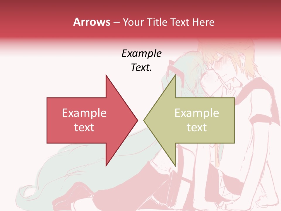 A Couple Of Anime Characters Hugging Each Other PowerPoint Template