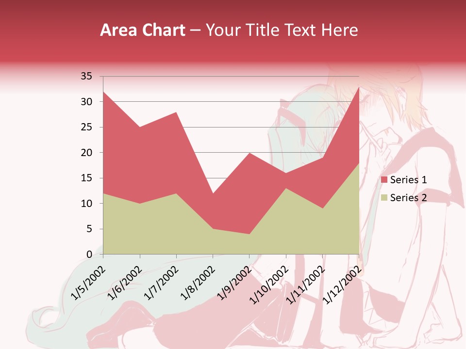 A Couple Of Anime Characters Hugging Each Other PowerPoint Template