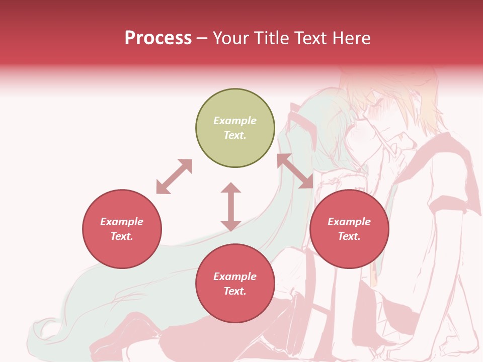 A Couple Of Anime Characters Hugging Each Other PowerPoint Template