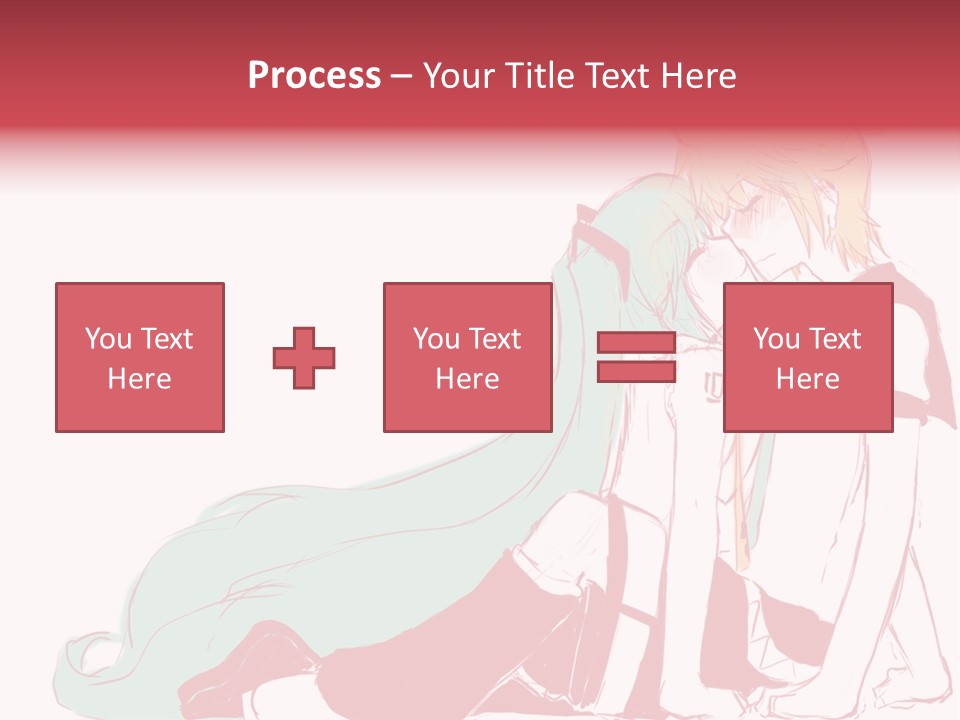 A Couple Of Anime Characters Hugging Each Other PowerPoint Template