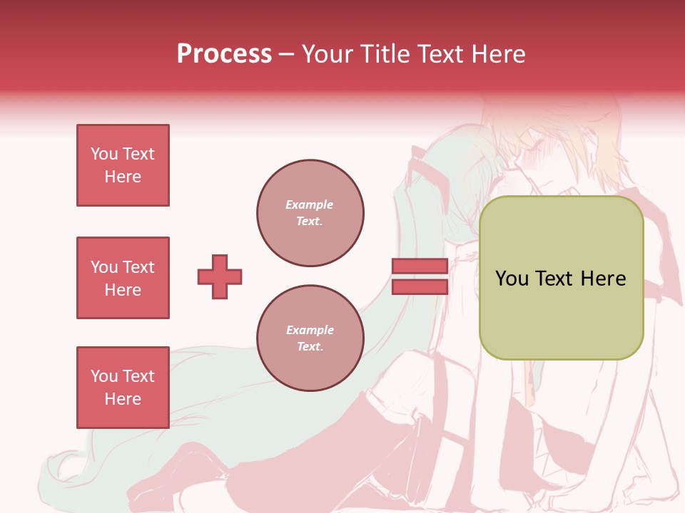 A Couple Of Anime Characters Hugging Each Other PowerPoint Template