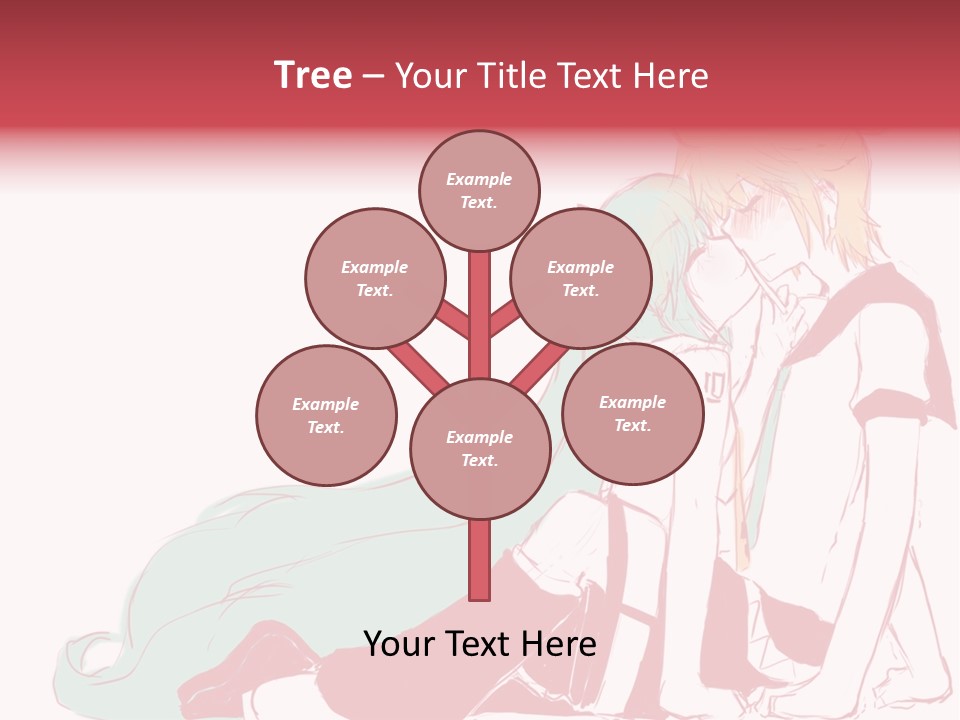 A Couple Of Anime Characters Hugging Each Other PowerPoint Template