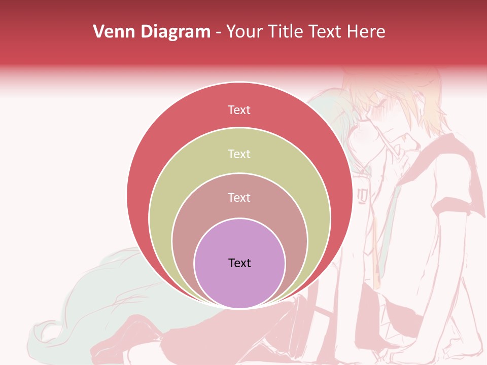 A Couple Of Anime Characters Hugging Each Other PowerPoint Template