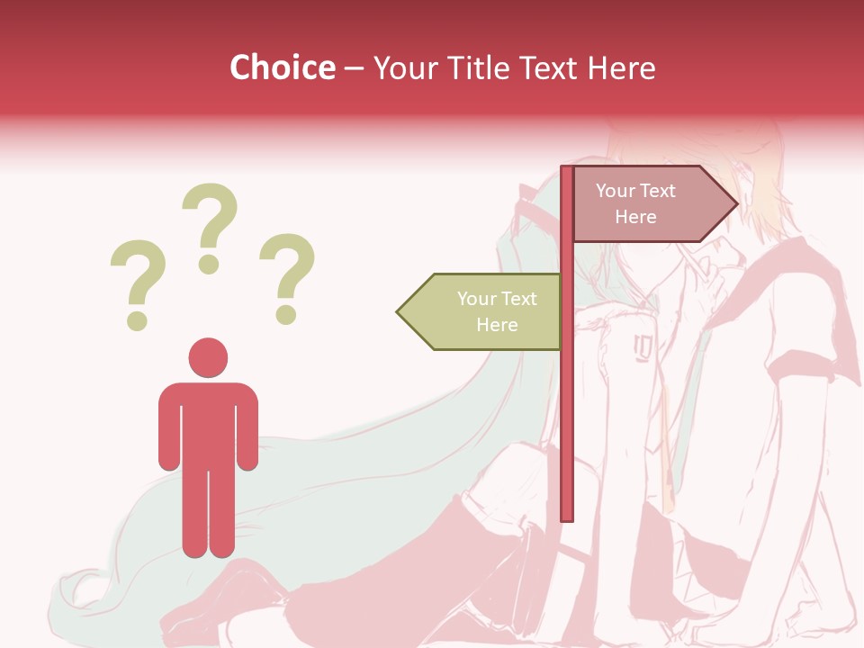 A Couple Of Anime Characters Hugging Each Other PowerPoint Template