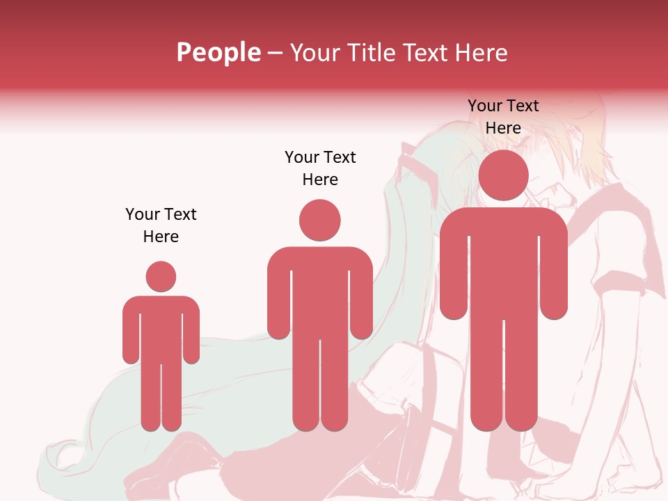 A Couple Of Anime Characters Hugging Each Other PowerPoint Template