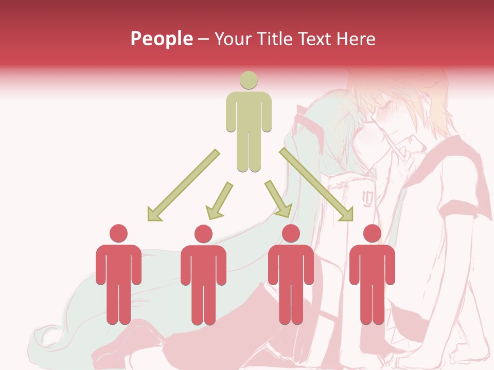 A Couple Of Anime Characters Hugging Each Other PowerPoint Template