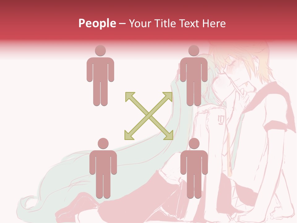 A Couple Of Anime Characters Hugging Each Other PowerPoint Template