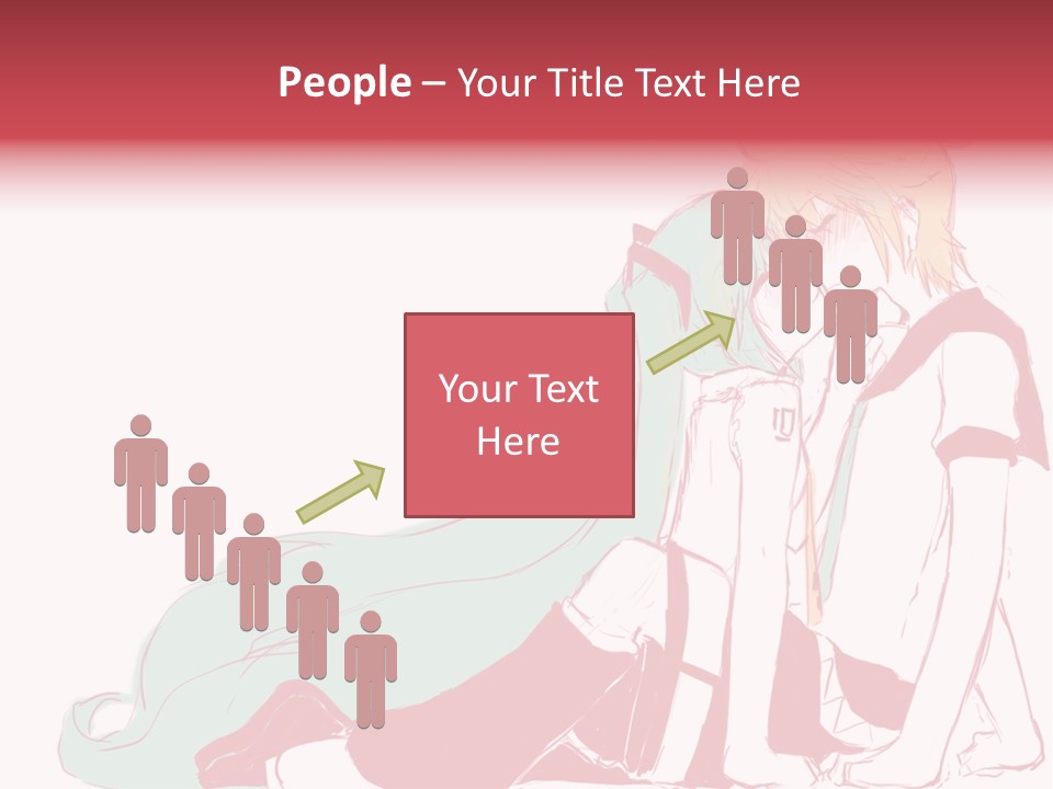 A Couple Of Anime Characters Hugging Each Other PowerPoint Template