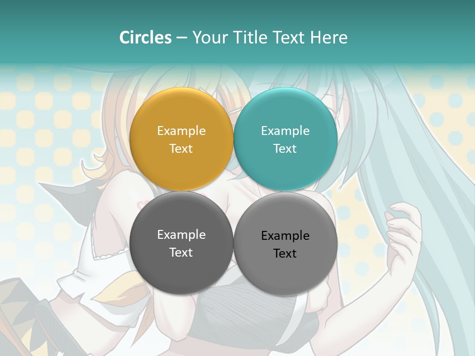 A Couple Of Anime Girls Hugging Each Other PowerPoint Template