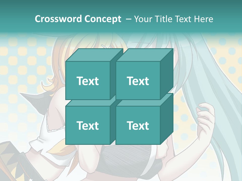 A Couple Of Anime Girls Hugging Each Other PowerPoint Template