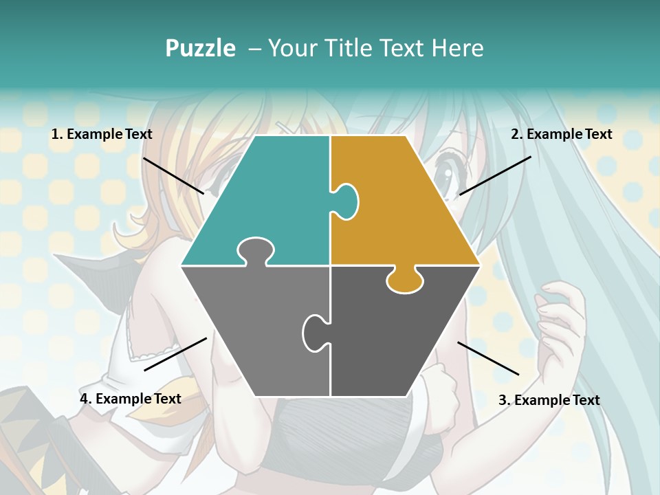 A Couple Of Anime Girls Hugging Each Other PowerPoint Template