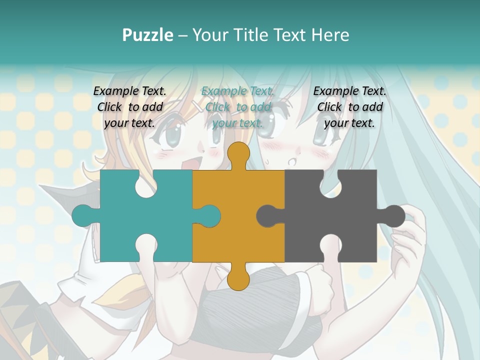 A Couple Of Anime Girls Hugging Each Other PowerPoint Template