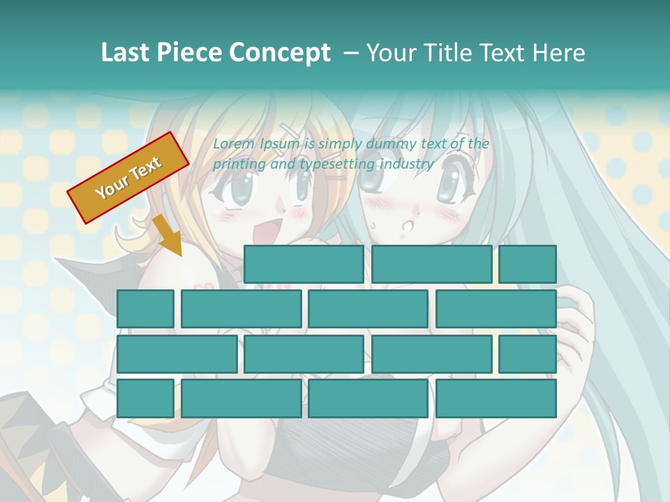 A Couple Of Anime Girls Hugging Each Other PowerPoint Template