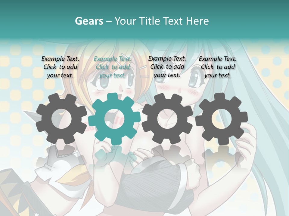 A Couple Of Anime Girls Hugging Each Other PowerPoint Template