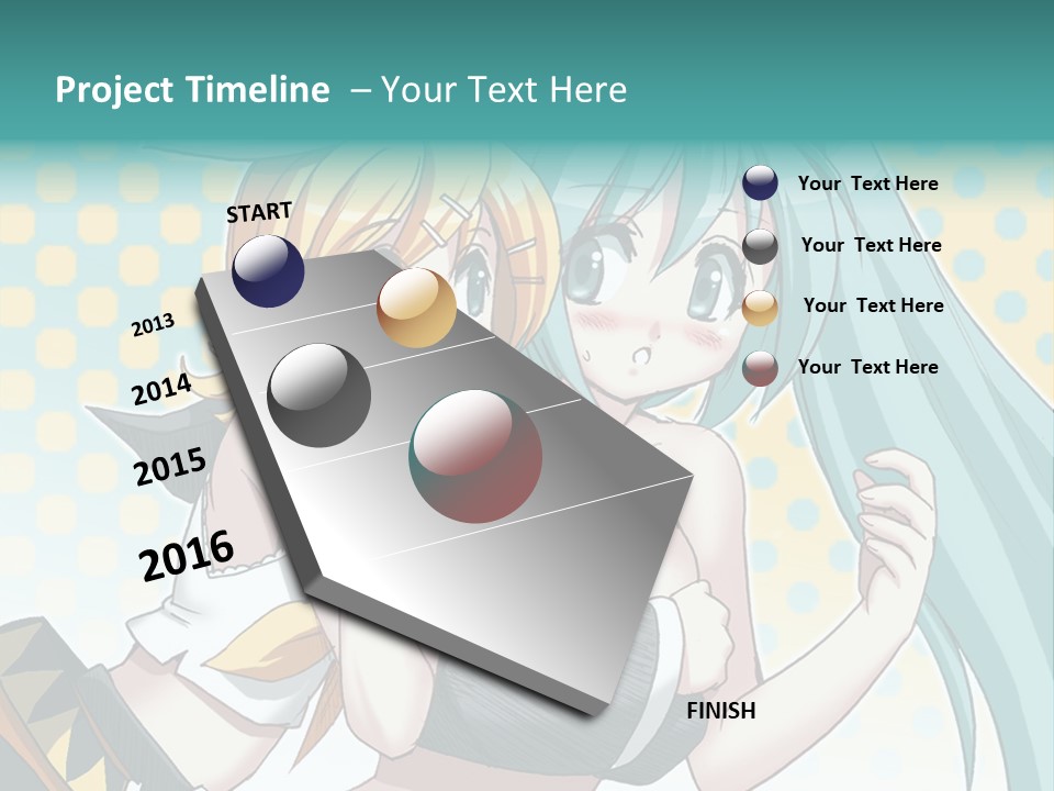 A Couple Of Anime Girls Hugging Each Other PowerPoint Template