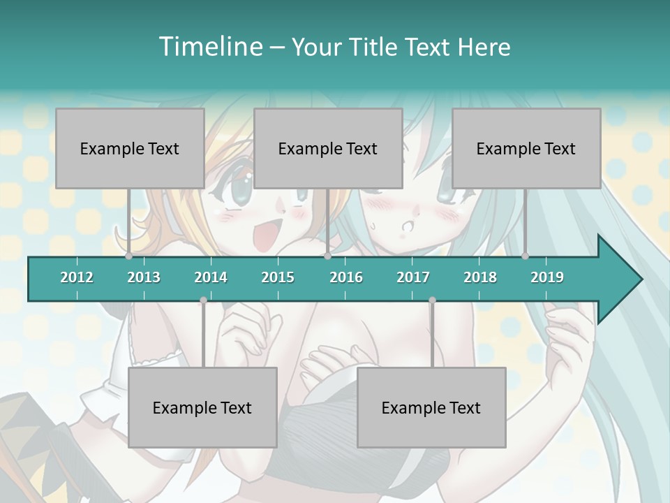 A Couple Of Anime Girls Hugging Each Other PowerPoint Template