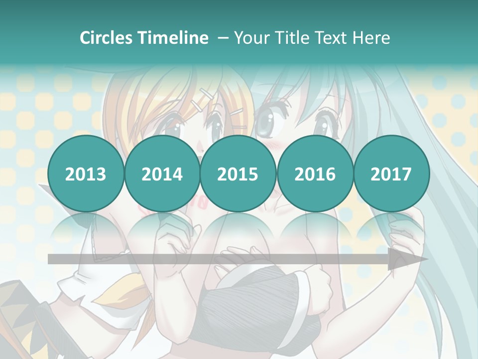 A Couple Of Anime Girls Hugging Each Other PowerPoint Template