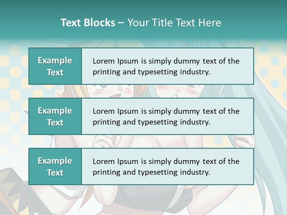 A Couple Of Anime Girls Hugging Each Other PowerPoint Template