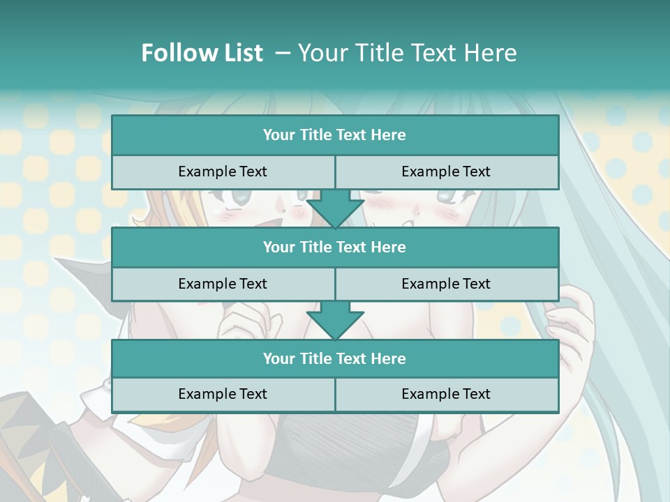A Couple Of Anime Girls Hugging Each Other PowerPoint Template